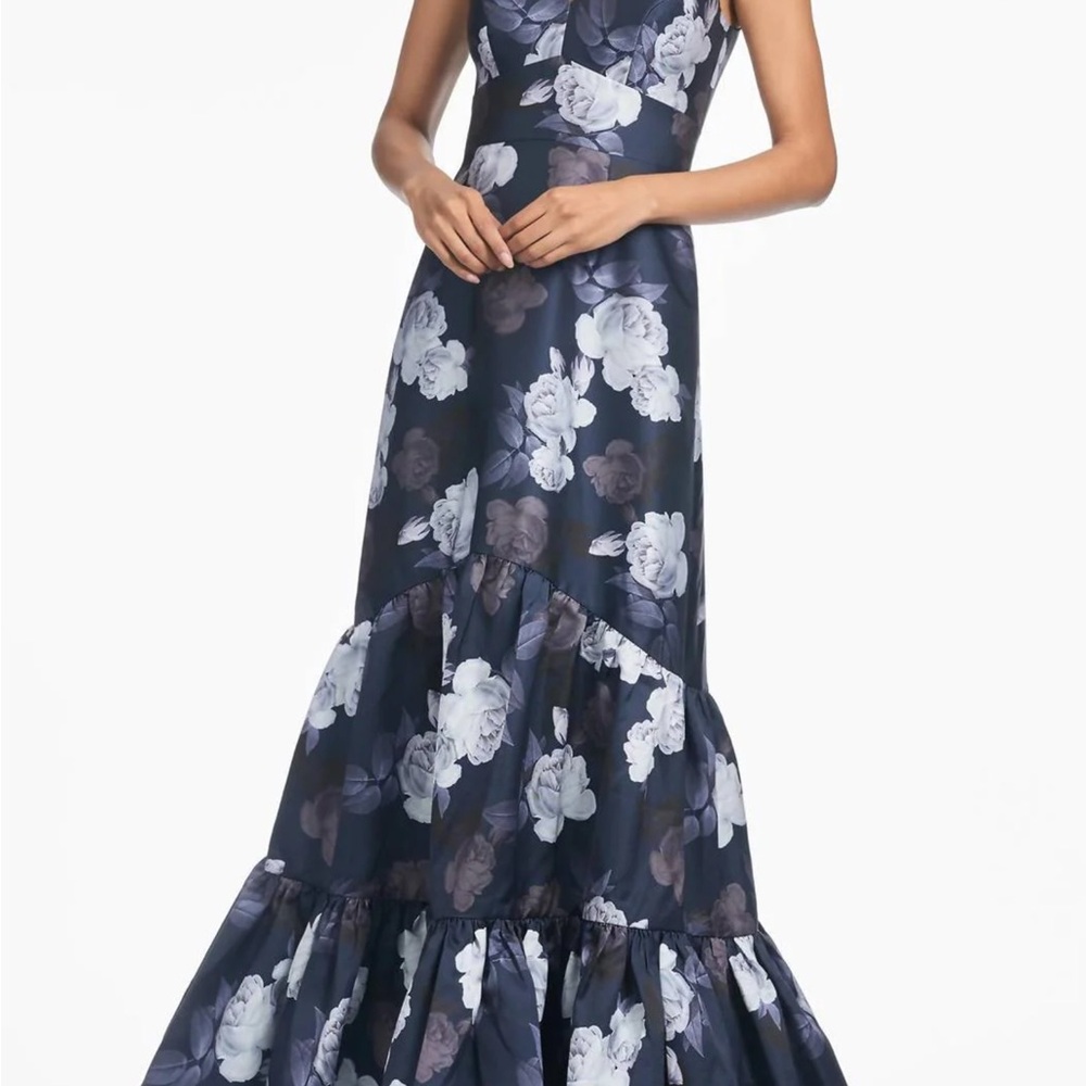 Sachin & Babi Rori Gown Midnight Glacial Rose size 12